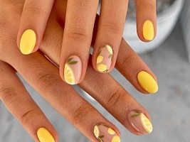 Какие варианты лимонного маникюра существуют
