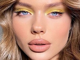 В цветах Pantone: макияж и маникюр желтых и серых оттенков