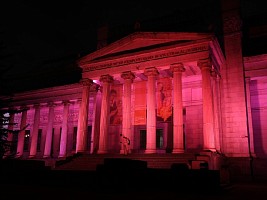 Пора победить рак груди: розовый свет озарил Пушкинский музей